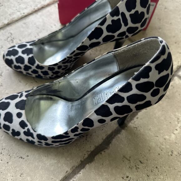 Cosmopolitan Women's Awestruck Black/White Leopard Size 7 1/2 - Picture 4 of 9